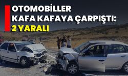 Otomobiller Kafa Kafaya Çarpıştı: 2 Yaralı