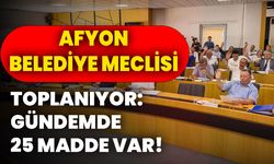 Afyon Belediye Meclisi Toplanıyor: Gündemde 25 Madde Var