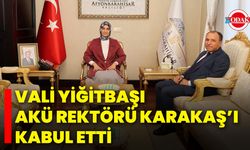 Vali Yiğitbaşı, AKÜ Rektörü Karakaş’ı Kabul Etti