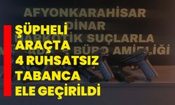 Şüpheli araçta 4 ruhsatsız tabanca ele geçirildi
