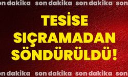 Tesise sıçramadan söndürüldü!