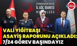 Vali Yiğitbaşı Asayiş Raporunu Açıkladı: 7/24 Görev Başındayız