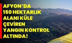 Afyon’da 150 Hektarlık Alanı Küle Çeviren Yangın Kontrol Altında!