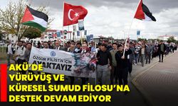 AKÜ’de Yürüyüş ve Küresel Sumud Filosu’na Destek Devam Ediyor