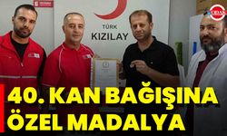 40. Kan Bağışına Özel Madalya