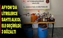 Afyon’da Litrelerce Sahte Alkol Ele Geçirildi:  3 Gözaltı