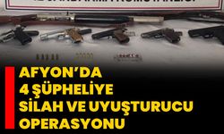Afyon’da 4 Şüpheliye Silah Ve Uyuşturucu Operasyonu