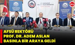 AFSÜ Rektörü Prof. Dr. Adem Aslan Basınla Bir Araya Geldi