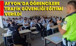 Afyon’da Öğrencilere Trafik Güvenliği Eğitimi Verildi