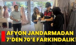 Afyon Jandarmadan 7’den 70’e Farkındalık!