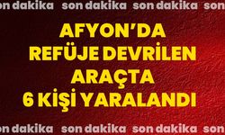 Afyon’da refüje devrilen araçta 6 kişi yaralandı