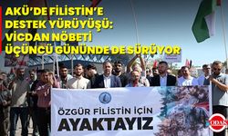 AKÜ’de Filistin’e Destek Yürüyüşü: Vicdan Nöbeti Üçüncü Gününde De Sürüyor
