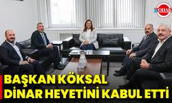 Başkan Köksal Dinar Heyetini Kabul Etti