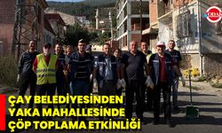 Çay Belediyesinden Yaka Mahallesinde Çöp Toplama Etkinliği