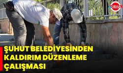 Şuhut Belediyesinden Kaldırım Düzenleme Çalışması