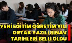 Yeni Eğitim Öğretim Yılı Ortak Yazılı Sınav Tarihleri Belli Oldu