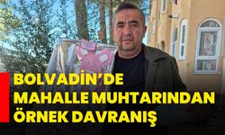 Bolvadin’de mahalle muhtarından örnek davranış