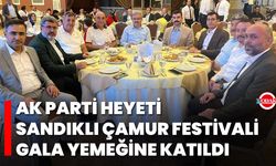 AK Parti Heyeti Sandıklı Çamur Festivali Gala Yemeğine Katıldı