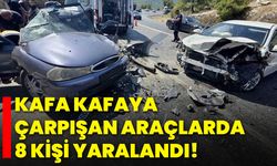 Kafa Kafaya Çarpışan Araçlarda 8 Kişi Yaralandı!