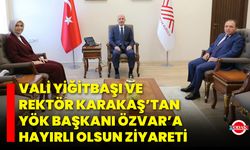 Vali Yiğitbaşı ve Rektör Karakaş’tan YÖK Başkanı Özvar’a Hayırlı Olsun Ziyareti