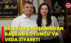 Belediye Çalışanından Başkan Koyuncu’ya Veda Ziyareti