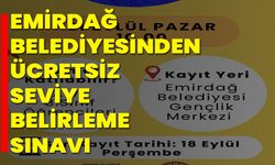 Emirdağ Belediyesinden Ücretsiz Seviye Belirleme Sınavı