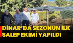Dinar’da sezonun ilk salep ekimi yapıldı
