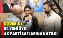 Döğer’de 54 Yeni Üye AK Parti Saflarına Katıldı