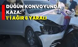Düğün Konvoyunda Kaza: 1’i Ağır 6 Yaralı
