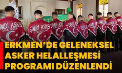 Erkmen’de geleneksel asker helalleşmesi programı düzenlendi
