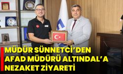 Müdür Sünnetci’den AFAD Müdürü Altındal’a Nezaket Ziyareti