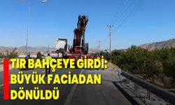Tır Bahçeye Girdi: Büyük Faciadan Dönüldü