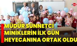 Müdür Sünnetci, Miniklerin İlk Gün Heyecanına Ortak Oldu