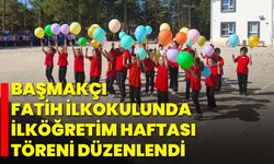 Başmakçı Fatih İlkokulunda İlköğretim Haftası Töreni Düzenlendi