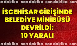 İscehisar Girişinde Belediye Minibüsü Devrildi: 10 Yaralı