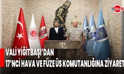 Vali Yiğitbaşı’dan 17’nci Hava ve Füze Üs Komutanlığına Ziyaret