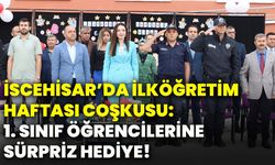İscehisar’da İlköğretim Haftası coşkusu: 1. sınıf öğrencilerine sürpriz hediye!