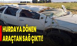 HURDAYA DÖNEN ARAÇTAN SAĞ ÇIKTI!