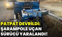 Patpat devrildi: Şarampole uçan sürücü yaralandı!