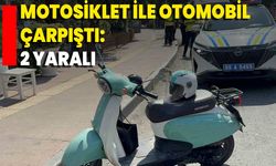 Motosiklet İle Otomobil Çarpıştı: 2 Yaralı