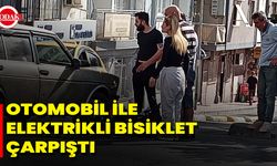 Otomobil İle Elektrikli Bisiklet Çarpıştı