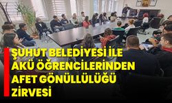 Şuhut Belediyesi ile AKÜ Öğrencilerinden Afet Gönüllülüğü Zirvesi