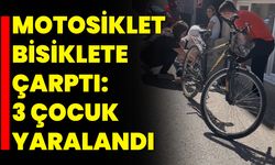 Motosiklet Bisiklete Çarptı: 3 Çocuk Yaralandı
