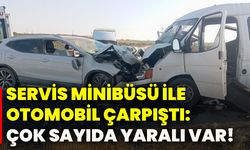 Servis minibüsü ile otomobil çarpıştı: Çok sayıda yaralı var!