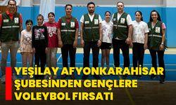 Yeşilay Afyonkarahisar Şubesinden Gençlere Voleybol Fırsatı