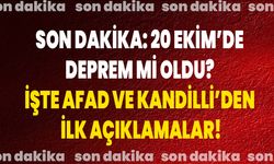 SON DAKİKA: 20 EKİM’DE DEPREM Mİ OLDU? İŞTE AFAD VE KANDİLLİ’DEN İLK AÇIKLAMALAR