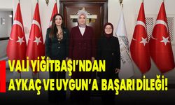 Vali Yiğitbaşı’ndan Aykaç ve Uygun’a Başarı Dileği!