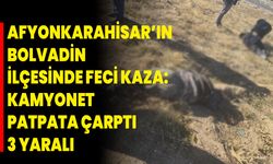 Afyonkarahisar’ın Bolvadin İlçesinde Feci Kaza: Kamyonet Patpata Çarptı, 3 Yaralı