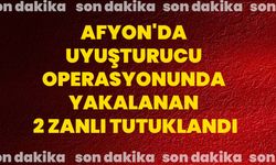 Afyon'da uyuşturucu operasyonunda yakalanan 2 zanlı tutuklandı