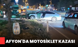 Afyon'da motosiklet kazası